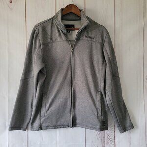Hurley Women’s M Zip-up Jacket, Gray, Lightweight Fall Jacket, 2 Inside Pockets